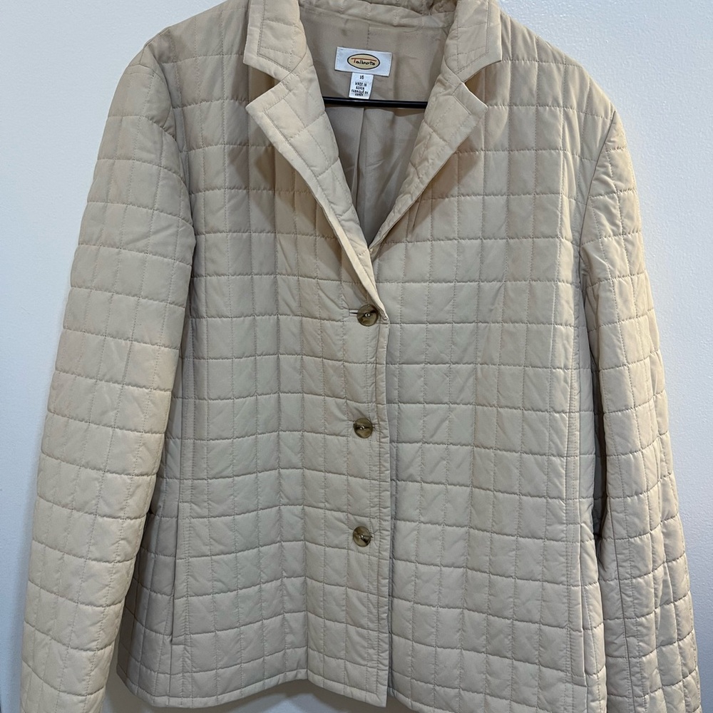 Talbots Women's Beige Quilted Jacket